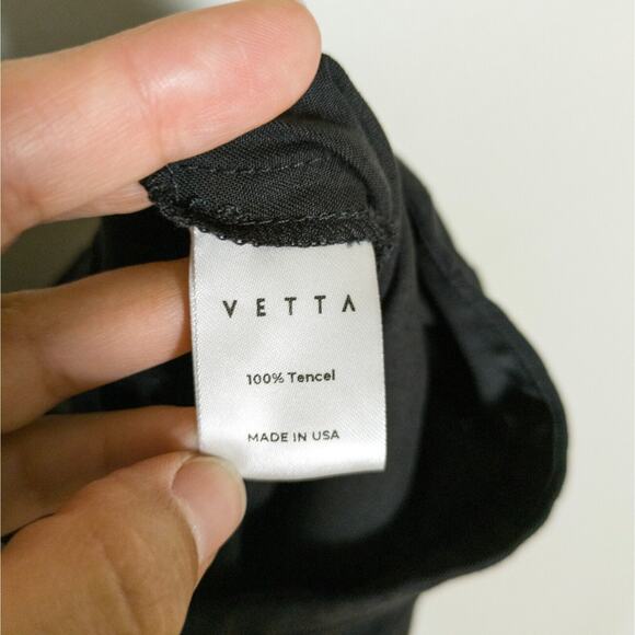 VETTA The Every Day Pant Black Tencel Edgy Capsule Pockets Pleated Women's 6 - Picture 4 of 5